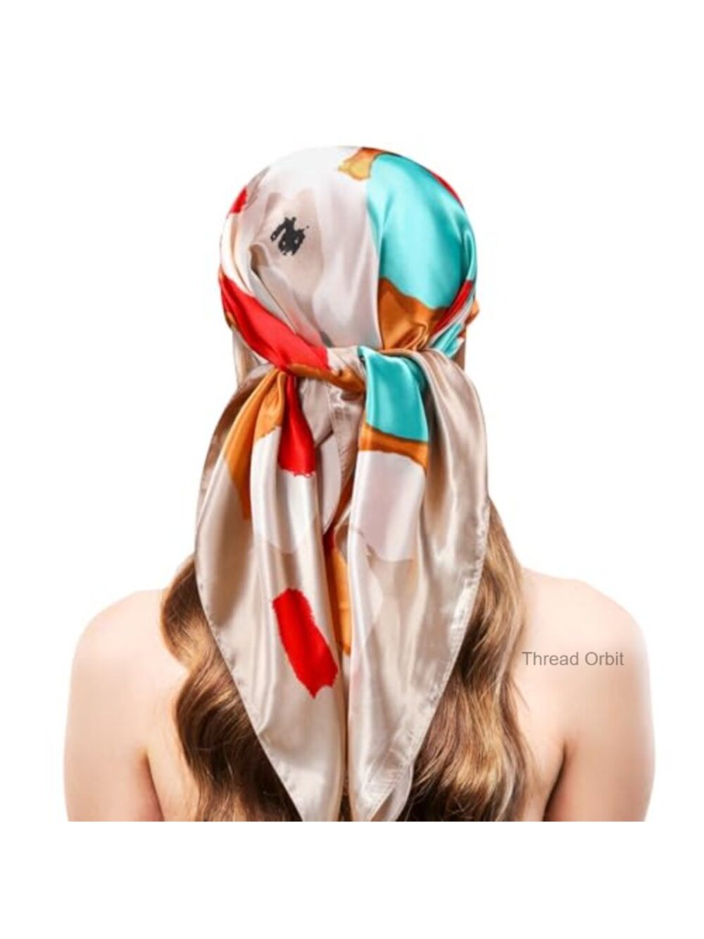 Satin Silk Square Scarf Large 35 in Neck Head Wrap Sleep Hair Accessory